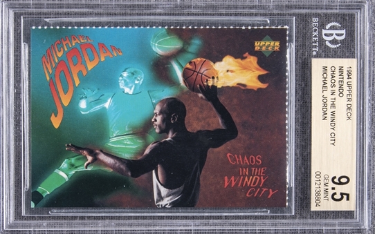 1994 UD/Nintendo "Chaos in the Windy City" Michael Jordan "Tip" Card – BGS GEM MINT 9.5